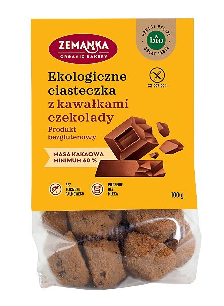 CIASTKA Z CZEKOLADĄ BEZGLUTENOWE BIO 100 g - ZEMANKA