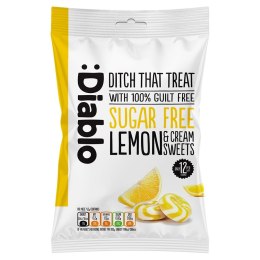Cukierki śmietankowe o smaku cytryny bez cukru Diablo, 75g