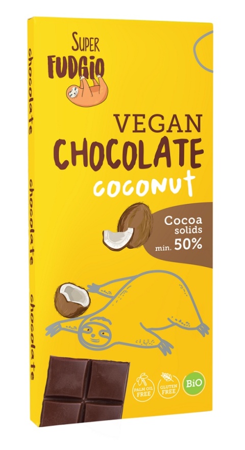 Czekolada na mleku kokosowym Super Fudgio BIO 80g