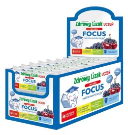 LIZAK O SMAKU WIŚNIA - JAGODA NA KONCENTRACJĘ BEZ CUKRU BEZGLUTENOWY 6 g - MNIAM MNIAM STARPHARMA (UCZEŃ FOCUS)