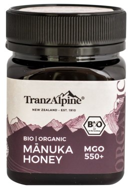 MIÓD MANUKA MGO 550+ BIO 250 g - TRANZALPINE