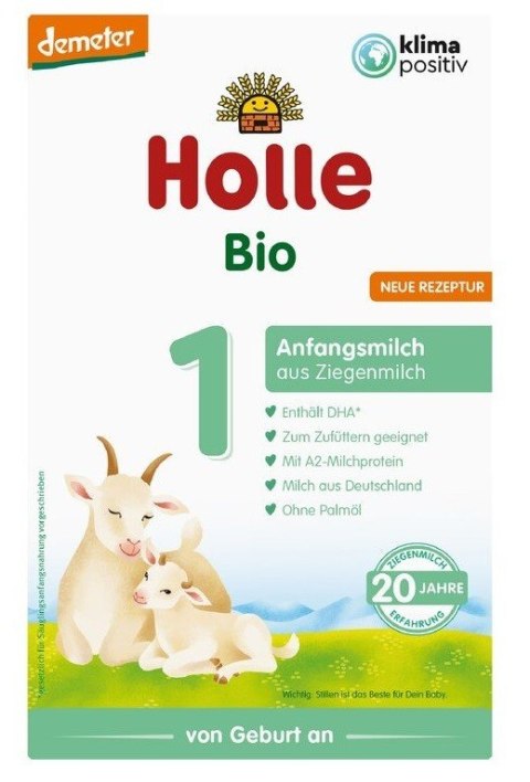MLEKO KOZIE 1 POCZĄTKOWE DLA NIEMOWLĄT DEMETER BIO 400 g - HOLLE