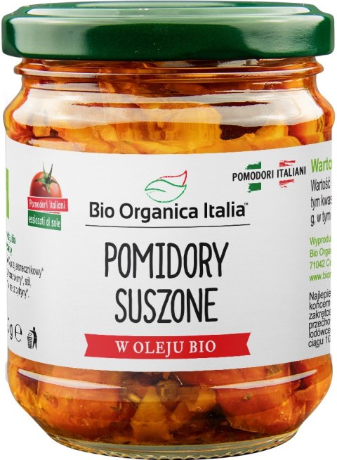 POMIDORY SUSZONE W OLEJU BIO 190 g (120 g) (SŁOIK) - BIO ORGANICA ITALIA