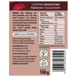 Ciastka orkiszowe kakaowe z buraczkiem SweetVegy, 100g