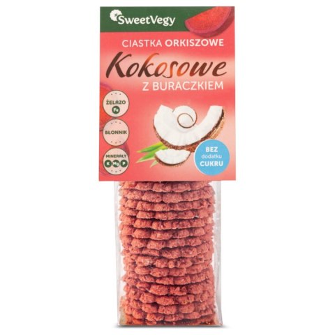 Ciastka orkiszowe kokosowe z buraczkiem SweetVegy, 100g