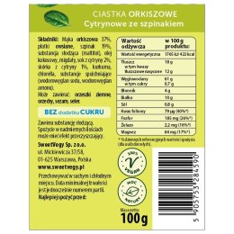 Ciastka orkiszowe z cytryną i szpinakiem SweetVegy, 100g