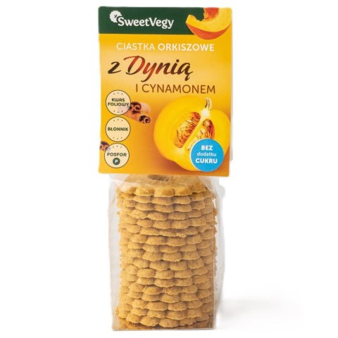 Ciastka orkiszowe z dynią i cynamonem SweetVegy, 100g