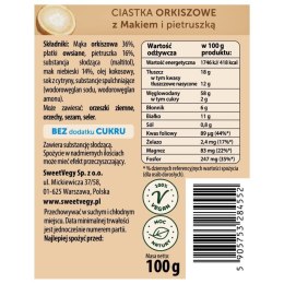 Ciastka orkiszowe z makiem i pietruszką SweetVegy, 100g