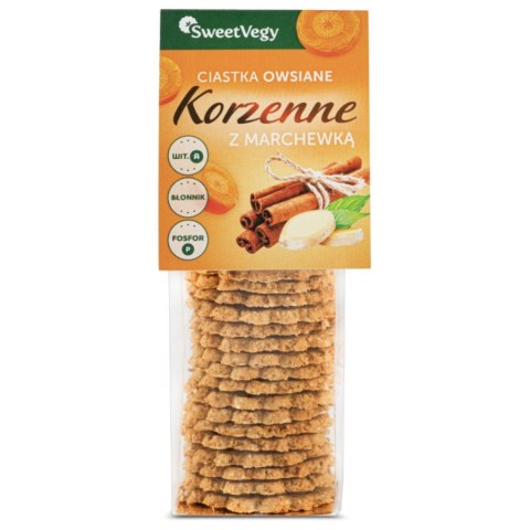 Ciastka owsiane "Korzenne z marchewką" SweetVegy, 100g