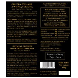 Ciastka wiśniowe bez dodatku cukru Cherry Gifts, 150g